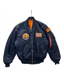 ALPHA（アルファ）の古着「MA-1ジャケット」｜ネイビー