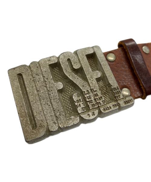 DIESEL（ディーゼル）DIESEL (ディーゼル) レザーベルト ブラウンの古着・服飾アイテム