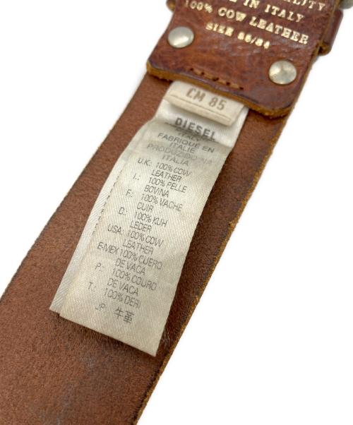 DIESEL（ディーゼル）DIESEL (ディーゼル) レザーベルト ブラウンの古着・服飾アイテム