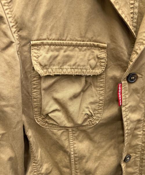 DSQUARED2（ディースクエアード）DSQUARED2 (ディースクエアード) ミリタリーテーラードジャケット ベージュ サイズ:SIZE 44の古着・服飾アイテム