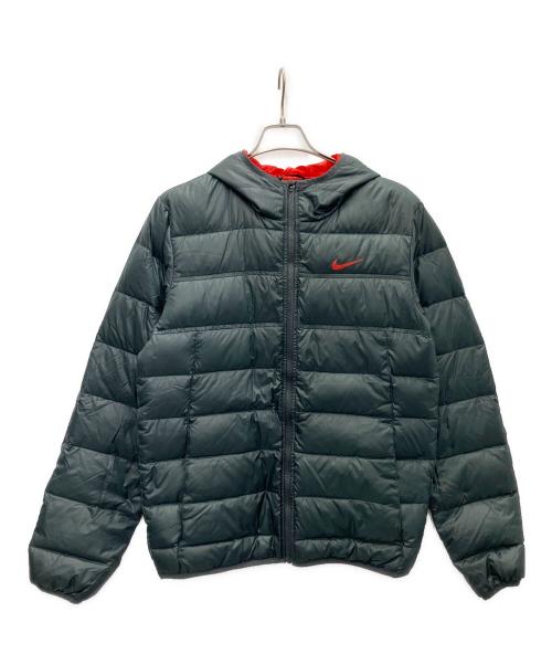 NIKE（ナイキ）NIKE (ナイキ) ライトウェイトフーデッドダウンジャケット グレー サイズ:Mの古着・服飾アイテム