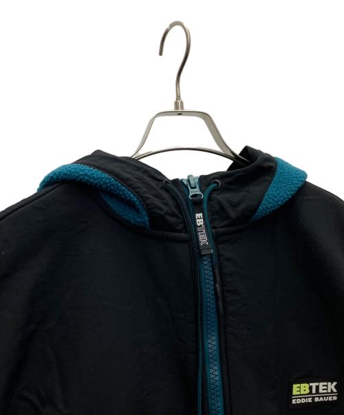 EBTEK（イービーテック）EBTEK (イービーテック) ハーフジップパーカー グリーン×ブラック サイズ:Lの古着・服飾アイテム