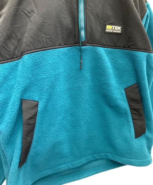 EBTEK（イービーテック）EBTEK (イービーテック) ハーフジップパーカー グリーン×ブラック サイズ:Lの古着・服飾アイテム