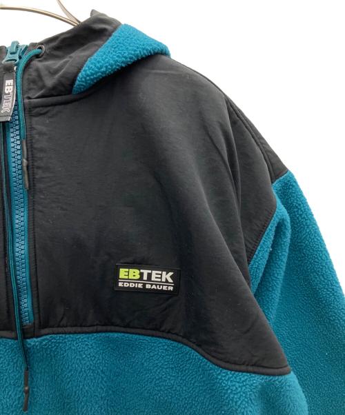 EBTEK（イービーテック）EBTEK (イービーテック) ハーフジップパーカー グリーン×ブラック サイズ:Lの古着・服飾アイテム