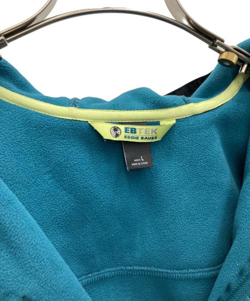 EBTEK（イービーテック）EBTEK (イービーテック) ハーフジップパーカー グリーン×ブラック サイズ:Lの古着・服飾アイテム