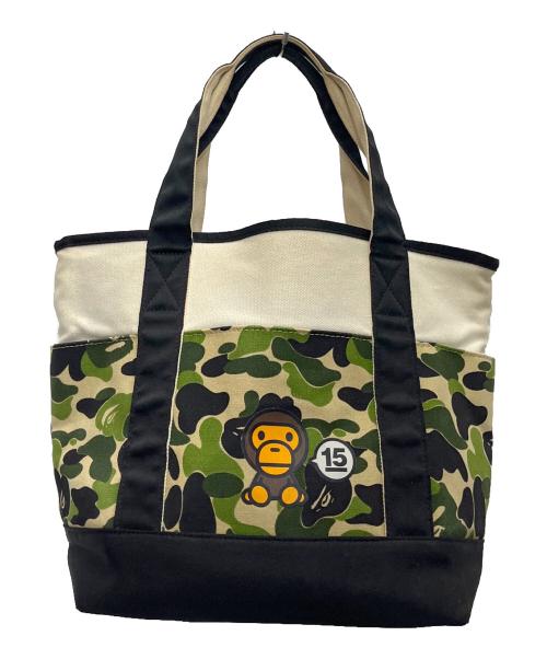 bape（アベイシングエイプ）BAPE (アベイシングエイプ) トートバッグ ホワイト×ブラックの古着・服飾アイテム
