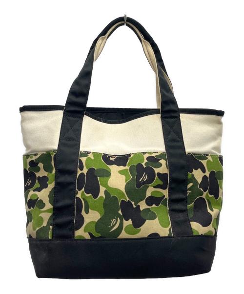 bape（アベイシングエイプ）BAPE (アベイシングエイプ) トートバッグ ホワイト×ブラックの古着・服飾アイテム