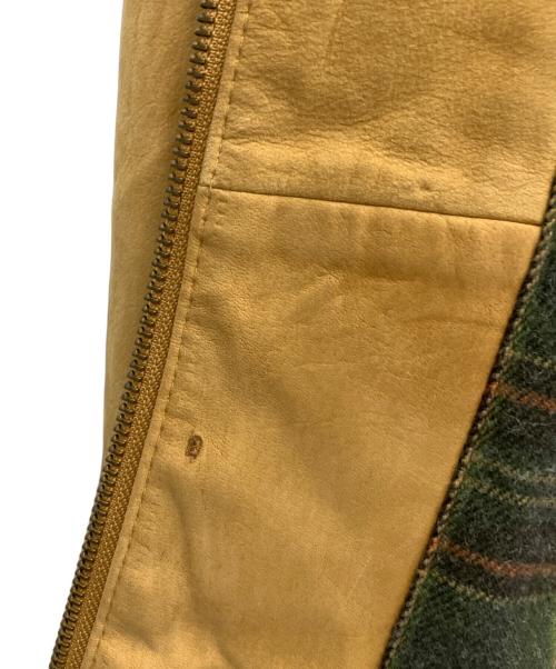 ROUNDTREE&YORKE（ラウンドツリー・アンド・ヨーク）ROUNDTREE&YORKE (ラウンドツリー・アンド・ヨーク) レザージャケット ベージュ サイズ:XLの古着・服飾アイテム