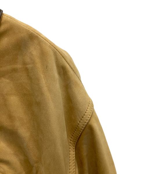 ROUNDTREE&YORKE（ラウンドツリー・アンド・ヨーク）ROUNDTREE&YORKE (ラウンドツリー・アンド・ヨーク) レザージャケット ベージュ サイズ:XLの古着・服飾アイテム