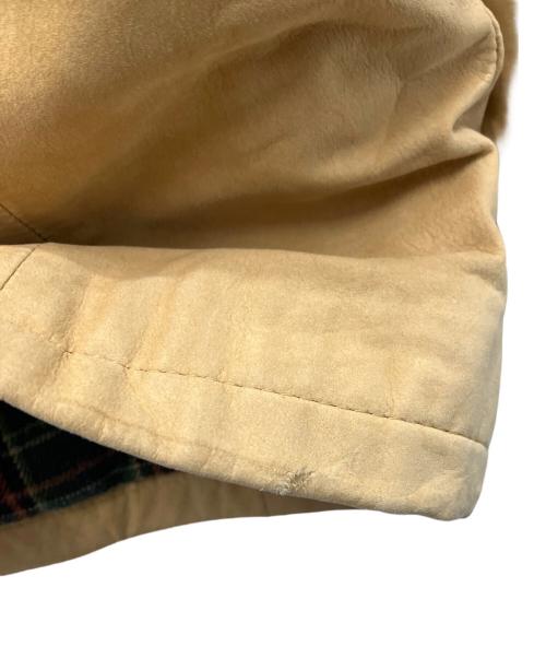 ROUNDTREE&YORKE（ラウンドツリー・アンド・ヨーク）ROUNDTREE&YORKE (ラウンドツリー・アンド・ヨーク) レザージャケット ベージュ サイズ:XLの古着・服飾アイテム