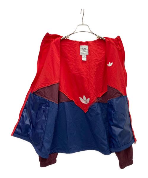 adidas（アディダス）adidas (アディダス) ナイロンジャケット ブルー×レッド サイズ:XLの古着・服飾アイテム