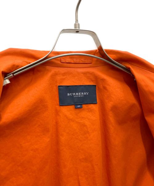 BURBERRY LONDON（バーバリーロンドン）BURBERRY LONDON (バーバリーロンドン) ショートトレンチコート オレンジ サイズ:SIZE40の古着・服飾アイテム