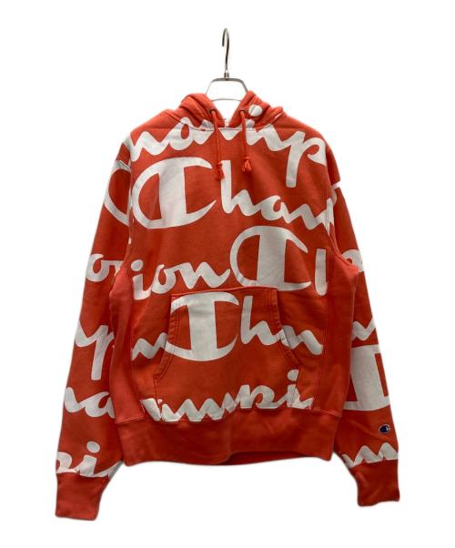 Champion REVERSE WEAVE（チャンピオン リバース ウィーブ）Champion REVERSE WEAVE (チャンピオン リバース ウィーブ) プルオーバーパーカー オレンジ サイズ:Mの古着・服飾アイテム