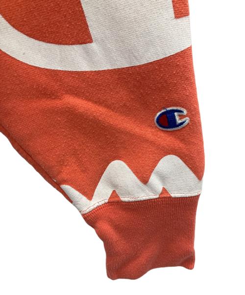 Champion REVERSE WEAVE（チャンピオン リバース ウィーブ）Champion REVERSE WEAVE (チャンピオン リバース ウィーブ) プルオーバーパーカー オレンジ サイズ:Mの古着・服飾アイテム