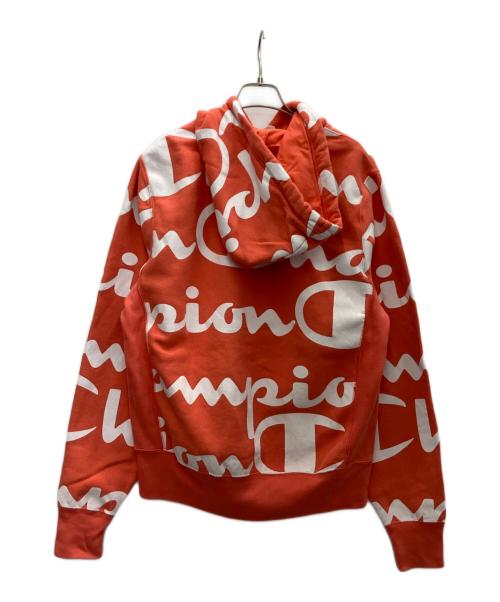 Champion REVERSE WEAVE（チャンピオン リバース ウィーブ）Champion REVERSE WEAVE (チャンピオン リバース ウィーブ) プルオーバーパーカー オレンジ サイズ:Mの古着・服飾アイテム