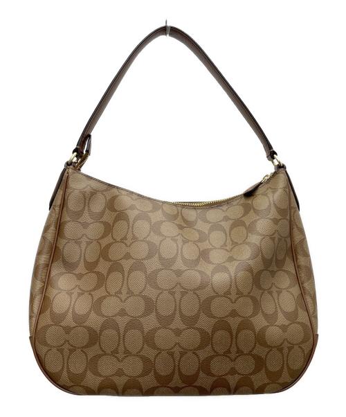 COACH（コーチ）COACH (コーチ) ワンショルダーバッグ ベージュ×ブラウンの古着・服飾アイテム