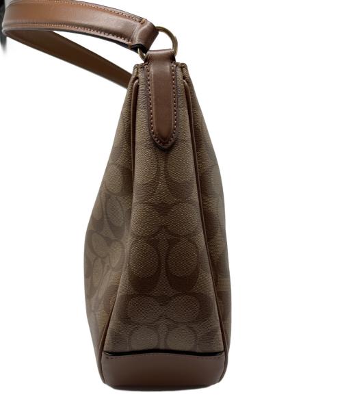 COACH（コーチ）COACH (コーチ) ワンショルダーバッグ ベージュ×ブラウンの古着・服飾アイテム