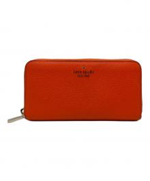 Kate Spade（ケイトスペード）の古着「ラウンドファスナー財布」｜オレンジ