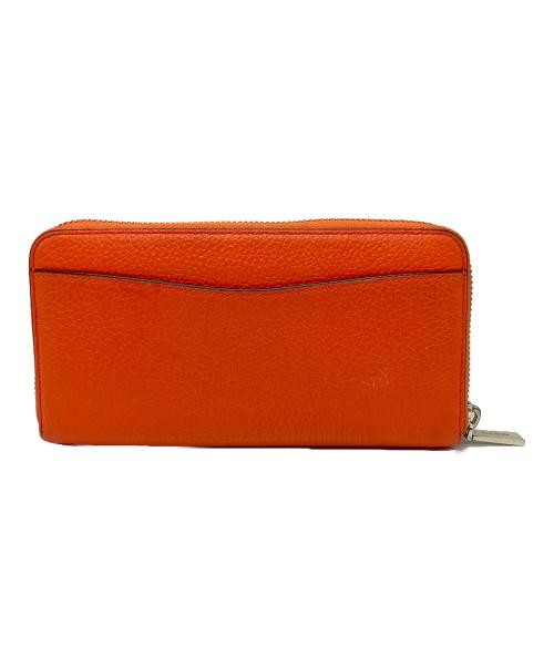 Kate Spade（ケイトスペード）Kate Spade (ケイトスペード) ラウンドファスナー財布 オレンジの古着・服飾アイテム