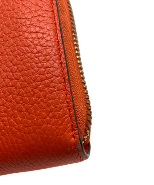 Kate Spade（ケイトスペード）Kate Spade (ケイトスペード) ラウンドファスナー財布 オレンジの古着・服飾アイテム