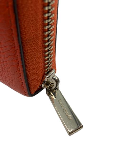 Kate Spade（ケイトスペード）Kate Spade (ケイトスペード) ラウンドファスナー財布 オレンジの古着・服飾アイテム