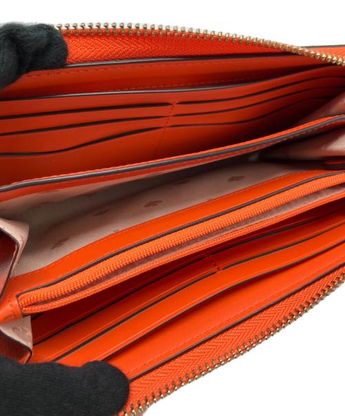 Kate Spade（ケイトスペード）Kate Spade (ケイトスペード) ラウンドファスナー財布 オレンジの古着・服飾アイテム