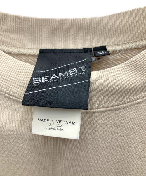 BEAMS（ビームス）BEAMS (ビームス) スウェットプルオーバー ベージュ サイズ:XLの古着・服飾アイテム