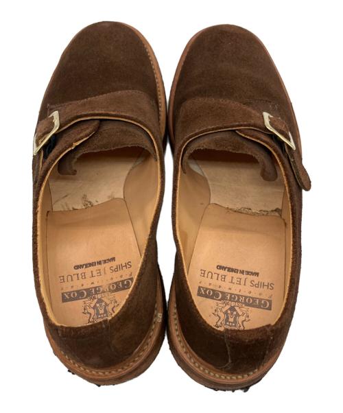 GEORGE COX（ジョージコックス）GEORGE COX (ジョージコックス) SHIPS JET BLUE (シップスジェットブルー) モンクストラップシューズ ブラウン サイズ:SIZE8の古着・服飾アイテム
