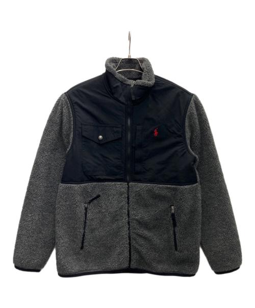 POLO RALPH LAUREN（ポロ・ラルフローレン）POLO RALPH LAUREN (ポロ・ラルフローレン) フリースジャケット ブラック×グレー サイズ:Mの古着・服飾アイテム