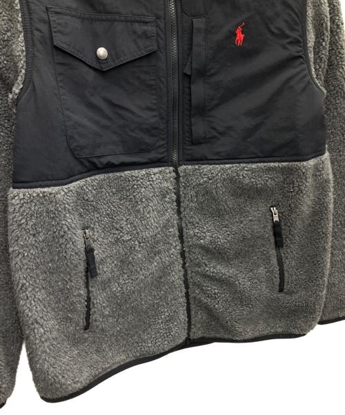POLO RALPH LAUREN（ポロ・ラルフローレン）POLO RALPH LAUREN (ポロ・ラルフローレン) フリースジャケット ブラック×グレー サイズ:Mの古着・服飾アイテム