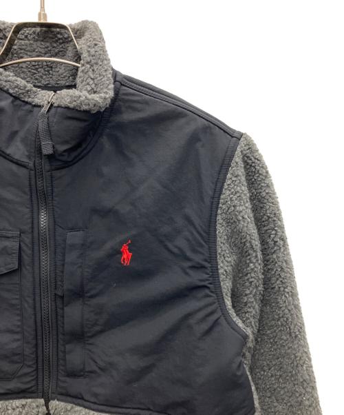 POLO RALPH LAUREN（ポロ・ラルフローレン）POLO RALPH LAUREN (ポロ・ラルフローレン) フリースジャケット ブラック×グレー サイズ:Mの古着・服飾アイテム