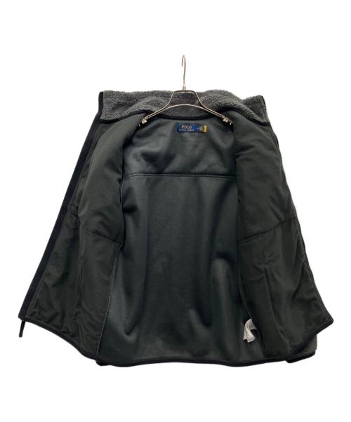 POLO RALPH LAUREN（ポロ・ラルフローレン）POLO RALPH LAUREN (ポロ・ラルフローレン) フリースジャケット ブラック×グレー サイズ:Mの古着・服飾アイテム