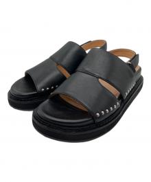 J&M DAVIDSON（ジェイ＆エム デヴィッドソン）の古着「トラックソールカバードサンダル」｜ブラック