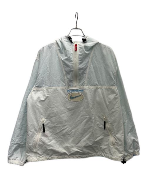 SUPREME（シュプリーム）Supreme (シュプリーム) NIKE (ナイキ) アノラックパーカー ホワイト×スカイブルー サイズ:Lの古着・服飾アイテム