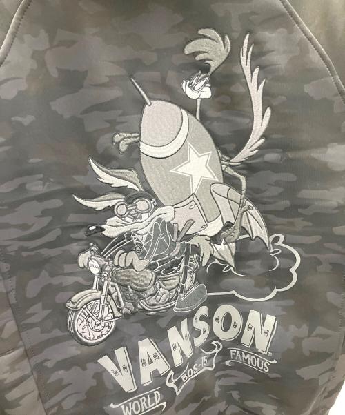 VANSON（バンソン）VANSON (バンソン) フーデッドジャケット ブラック サイズ:Lの古着・服飾アイテム