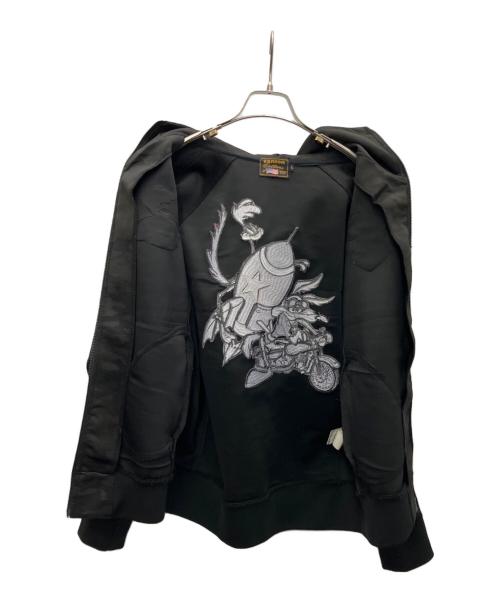 VANSON（バンソン）VANSON (バンソン) フーデッドジャケット ブラック サイズ:Lの古着・服飾アイテム