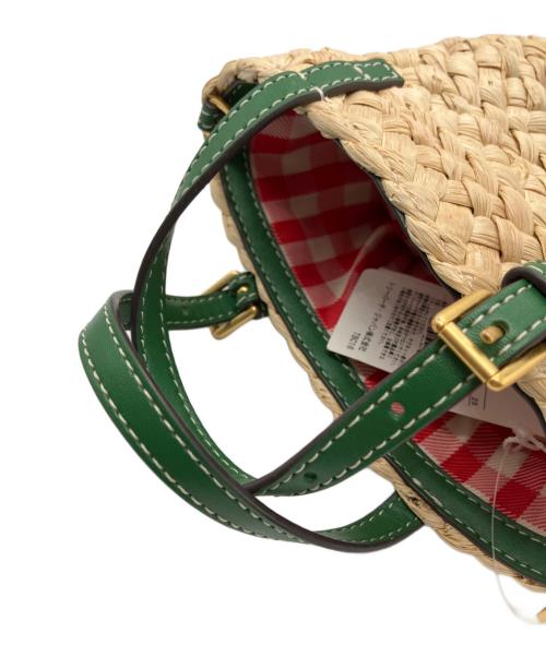 TORY BURCH（トリーバーチ）TORY BURCH (トリーバーチ) ポシェット ナチュラル×グリーンの古着・服飾アイテム
