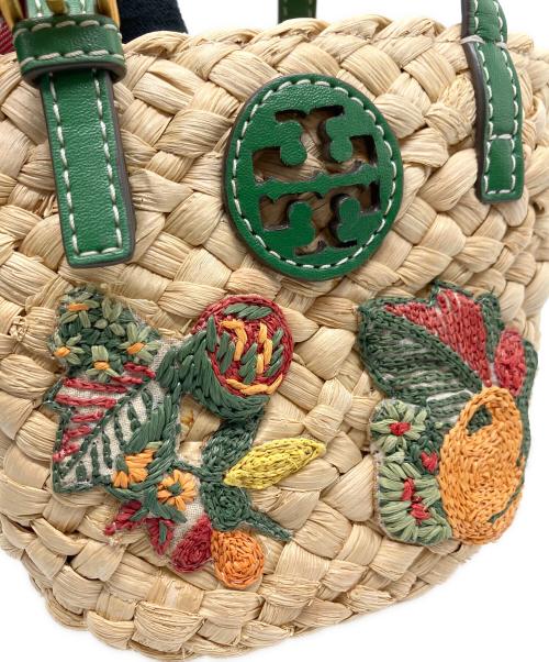 TORY BURCH（トリーバーチ）TORY BURCH (トリーバーチ) ポシェット ナチュラル×グリーンの古着・服飾アイテム