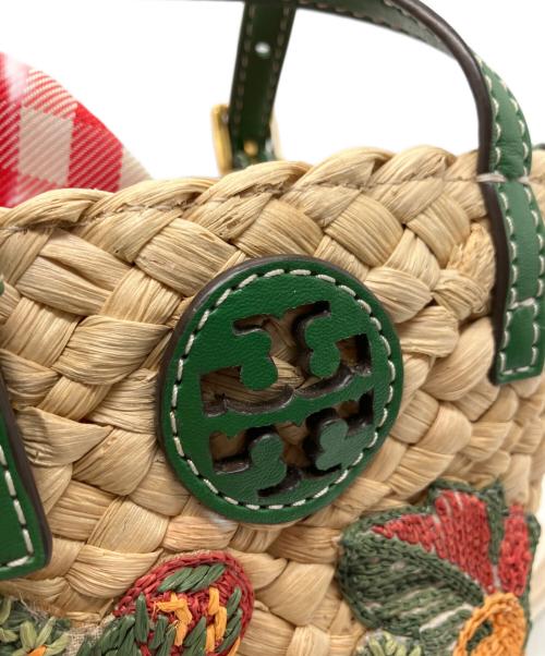 TORY BURCH（トリーバーチ）TORY BURCH (トリーバーチ) ポシェット ナチュラル×グリーンの古着・服飾アイテム