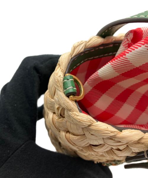 TORY BURCH（トリーバーチ）TORY BURCH (トリーバーチ) ポシェット ナチュラル×グリーンの古着・服飾アイテム