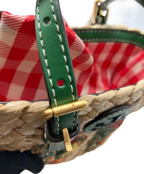 TORY BURCH（トリーバーチ）TORY BURCH (トリーバーチ) ポシェット ナチュラル×グリーンの古着・服飾アイテム