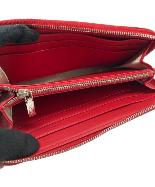 TOD'S（トッズ）TOD'S (トッズ) 長財布 レッドの古着・服飾アイテム