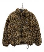 FIRST DOWN×BlackEyePatchファーストダウン×ブラックアイパッチ）の古着「ダウンジャケット」｜ブラウン×ベージュ