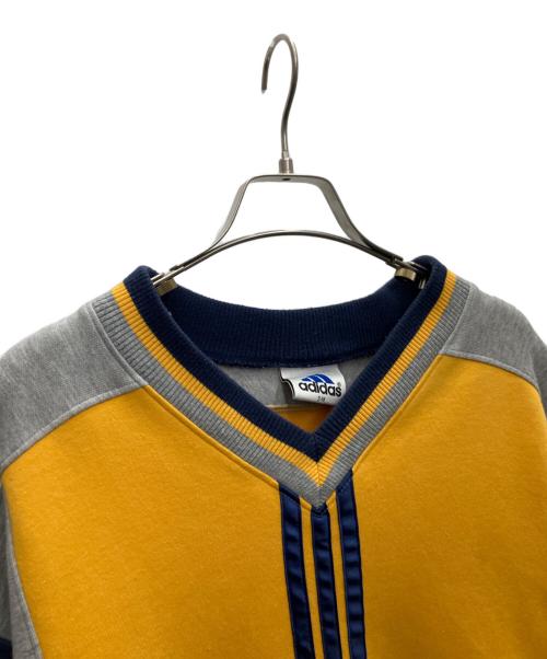 adidas（アディダス）adidas (アディダス) トレーナー グレー×イエロー サイズ:S-Mの古着・服飾アイテム