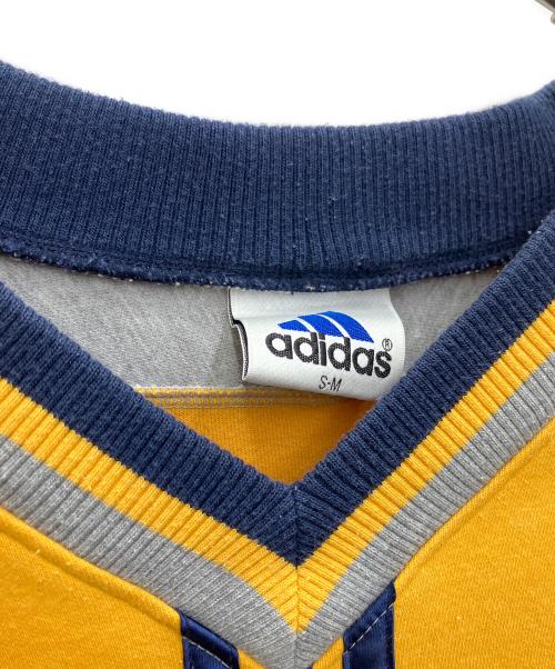 adidas（アディダス）adidas (アディダス) トレーナー グレー×イエロー サイズ:S-Mの古着・服飾アイテム
