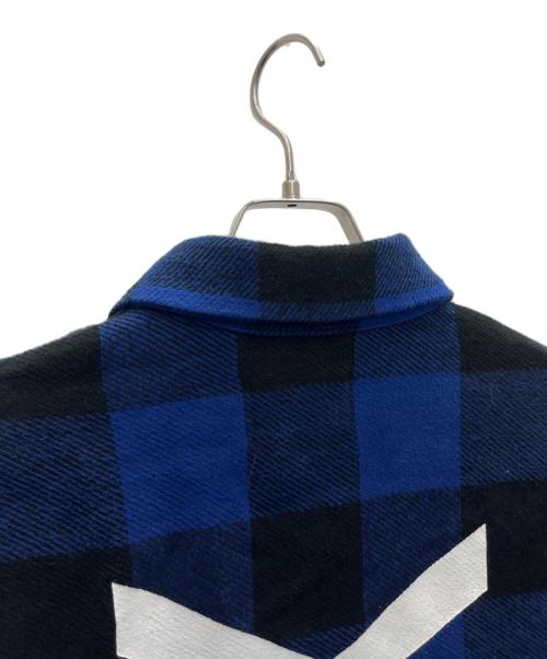 RADIO EVA（ラヂオエヴァ）RADIO EVA (ラヂオエヴァ) ネルシャツ ブラック×ブルー サイズ:SIZEFREEの古着・服飾アイテム