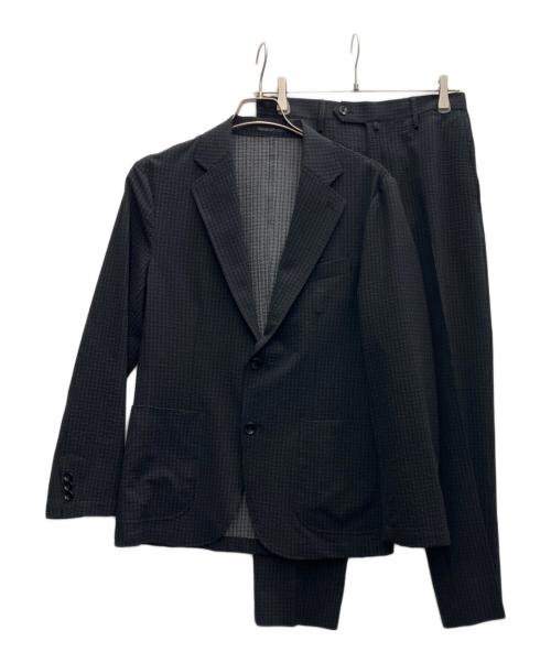 EDIFICE（エディフィス）EDIFICE (エディフィス) シアサッカージャケットセットアップ ブラック サイズ:SIZE46の古着・服飾アイテム