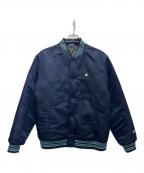 Championチャンピオン）の古着「スタジャン」｜ネイビー