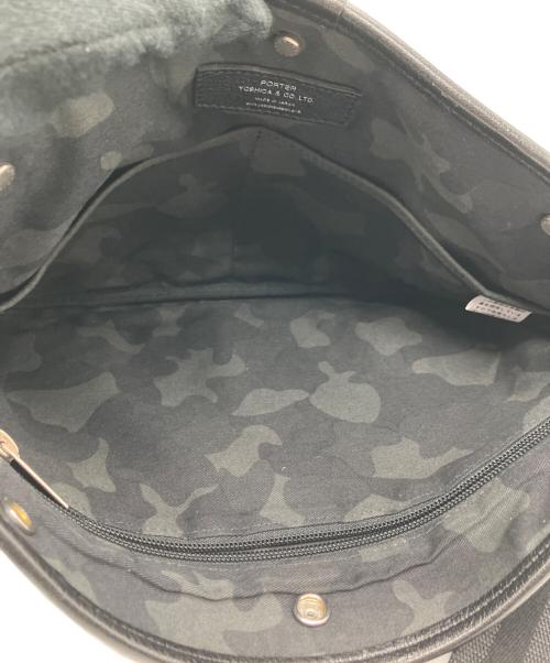 PORTER（ポーター）PORTER (ポーター) レザーサコッシュ ブラックの古着・服飾アイテム