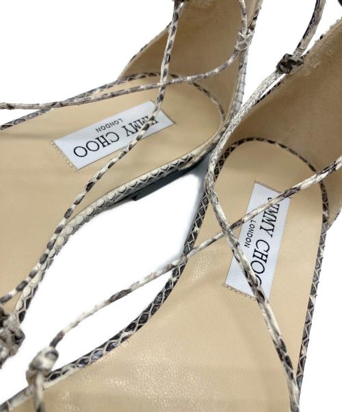 JIMMY CHOO（ジミーチュウ）JIMMY CHOO (ジミーチュウ) サンダル ブラック×ホワイト サイズ:SIZE39の古着・服飾アイテム